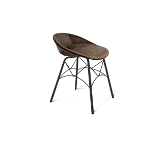 Обеденный стул SHT-ST19-SF1 / SHT-S107 (кофейный трюфель/черный муар) в Туле