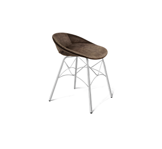 Обеденный стул SHT-ST19-SF1 / SHT-S107 (кофейный трюфель/хром лак) в Туле