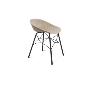 Обеденный стул SHT-ST19-SF1 / SHT-S107 (ванильный крем/черный муар) в Туле