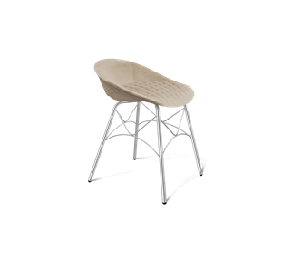 Обеденный стул SHT-ST19-SF1 / SHT-S107 (ванильный крем/хром лак) в Туле