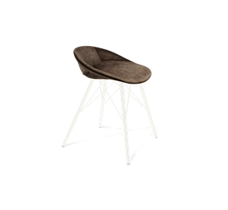 Обеденный стул SHT-ST19-SF1 / SHT-S37 (кофейный трюфель/белый муар) в Туле