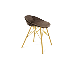 Обеденный стул SHT-ST19-SF1 / SHT-S37 (кофейный трюфель/золото) в Туле