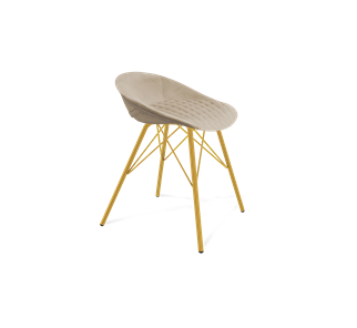 Обеденный стул SHT-ST19-SF1 / SHT-S37 (ванильный крем/золото) в Туле