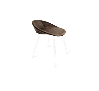 Обеденный стул SHT-ST19-SF1 / SHT-S95-1 (кофейный трюфель/белый муар) в Туле