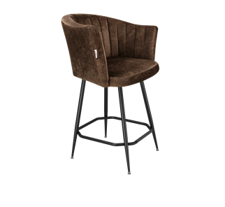 Полубарный стул SHT-ST42-1 / SHT-S148-1 (кофейный трюфель/черный муар) в Туле