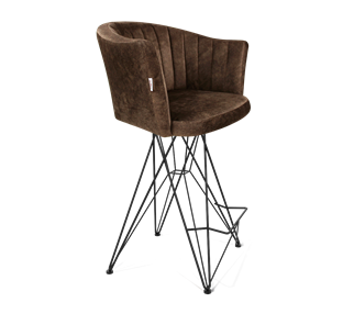 Полубарный стул SHT-ST42-1 / SHT-S66-1 (кофейный трюфель/черный муар) в Туле