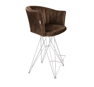 Полубарный стул SHT-ST42-1 / SHT-S66-1 (кофейный трюфель/хром лак) в Туле