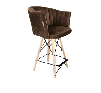 Полубарный стул SHT-ST42-1 / SHT-S80-1 (кофейный трюфель/прозрачный лак/черный) в Туле