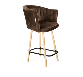 Полубарный стул SHT-ST42-1 / SHT-S94-1 (кофейный трюфель/прозрачный лак/черный муар) в Туле