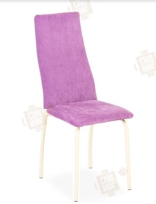 Обеденный стул Волна, каркас металл бежевый, инфинити фиолетовый в Туле