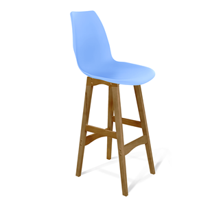 Барный стул SHT-ST29/S65 (голубой pan 278/светлый орех) в Туле