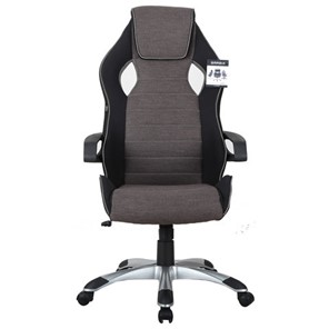 Кресло офисное Brabix Techno GM-002 (ткань, черное/серое, вставки белые) в Туле