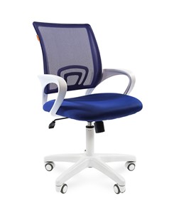 Компьютерное кресло CHAIRMAN 696 white, ткань, цвет синий в Туле