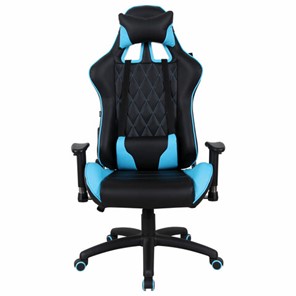 Кресло компьютерное Brabix GT Master GM-110 (две подушки, экокожа, черное/голубое) 531928 в Туле