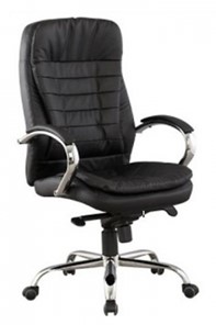 Кресло компьютерное ДамОфис J 9031-1 экокожа /хром, черный в Туле
