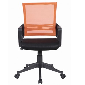 Кресло компьютерное Brabix Balance MG-320 (с подлокотниками, комбинированное черное/оранжевое) 531832 в Туле
