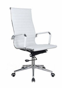 Офисное кресло ДамОфис В108 экокожа / хром, White ( белый) в Туле