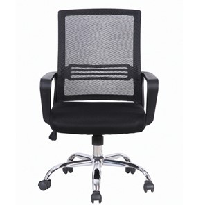 Компьютерное кресло Brabix Daily MG-317 (с подлокотниками, хром, черное) 531833 в Туле