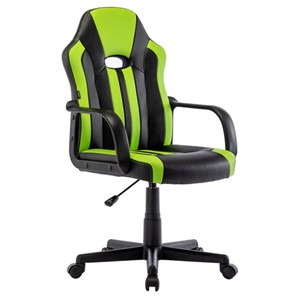 Офисное кресло BRABIX "Stripe GM-202", экокожа, черное/зеленое, 532511 в Туле