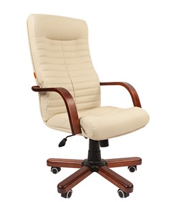 Кресло офисное CHAIRMAN 480 WD, экокожа, цвет бежевый в Туле