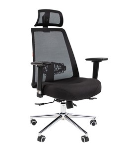 Кресло офисное CHAIRMAN 535 LUX сетчатый акрил черный / полиэстер черный в Туле