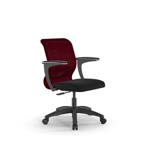 Офисное кресло SU-M-4/подл.160/осн.005 бордовый/черный в Туле