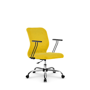 Кресло компьютерное SU-Mr-4/подл.110/осн.006 желтый в Туле
