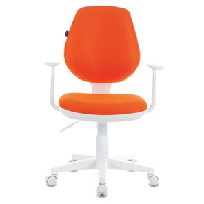 Кресло офисное Brabix Fancy MG-201W (с подлокотниками, пластик белый, оранжевое) 532410 в Туле