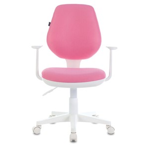 Кресло Brabix Fancy MG-201W (с подлокотниками, пластик белый, розовое) 532409 в Туле