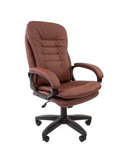 Кресло компьютерное CHAIRMAN 795 LT, экокожа, цвет коричневый в Туле
