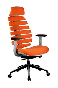 Кресло офисное Riva Chair SHARK (Оранжевый/серый) в Туле