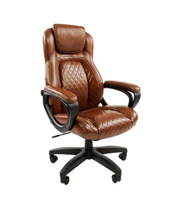 Кресло офисное CHAIRMAN 432, экокожа, цвет коричневый в Туле