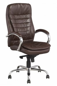 Компьютерное кресло ДамОфис J 9031-1 экокожа /хром, коричневый в Туле