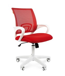 Кресло офисное CHAIRMAN 696 white, ткань, цвет красный в Туле