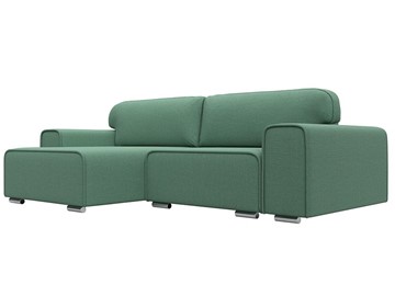 Угловой диван с оттоманкой Лига-029, Амур зеленый (Рогожка) в Туле