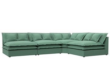 Угловой диван Лига-040, Амур зеленый (рогожка) в Туле