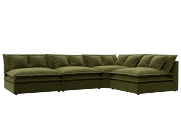 Угловой диван Лига-040, Зеленый (микровельвет) в Туле