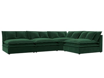 Угловой диван Лига-040, Зеленый (велюр) в Туле