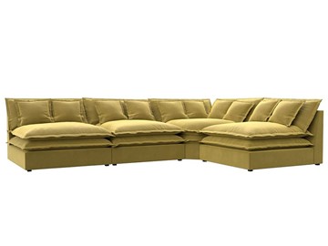 Угловой диван Лига-040, Желтый (микровельвет) в Туле
