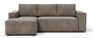 Угловой диван с оттоманкой Лофт 263х159х93 (Ремни/Тик-так) в Туле