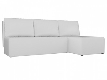 Угловой раскладной диван Поло, Белый (экокожа) в Туле