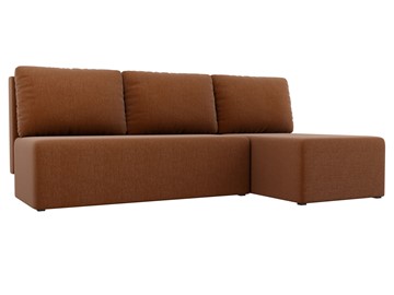 Угловой раскладной диван Поло, Коричневый (рогожка) в Туле