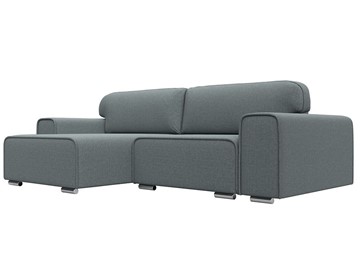 Угловой диван с оттоманкой Лига-029, Амур серый (Рогожка) в Туле
