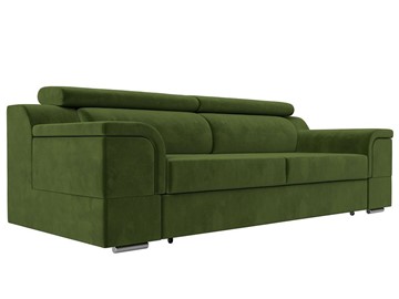 Прямой диван Лига-003 НПБ, Зеленый (Микровельвет) в Туле