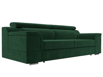 Прямой диван Лига-003 НПБ, Зеленый (Велюр) в Туле