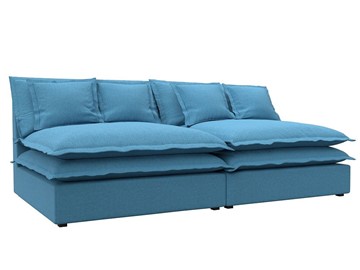 Прямой диван Лига-040, Амур голубой (рогожка) в Туле