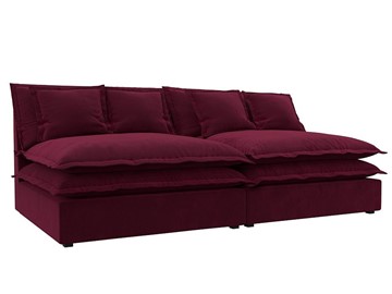 Прямой диван Лига-040, Бордовый (микровельвет) в Туле