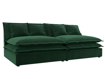 Прямой диван Лига-040, Зеленый (Велюр) в Туле
