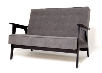 Прямой диван Ретро, двухместный (Темный тон / RS 15 - темно-серый) в Туле