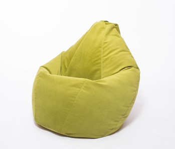 Кресло-мешок Груша малое, велюр однотон, травянное в Туле